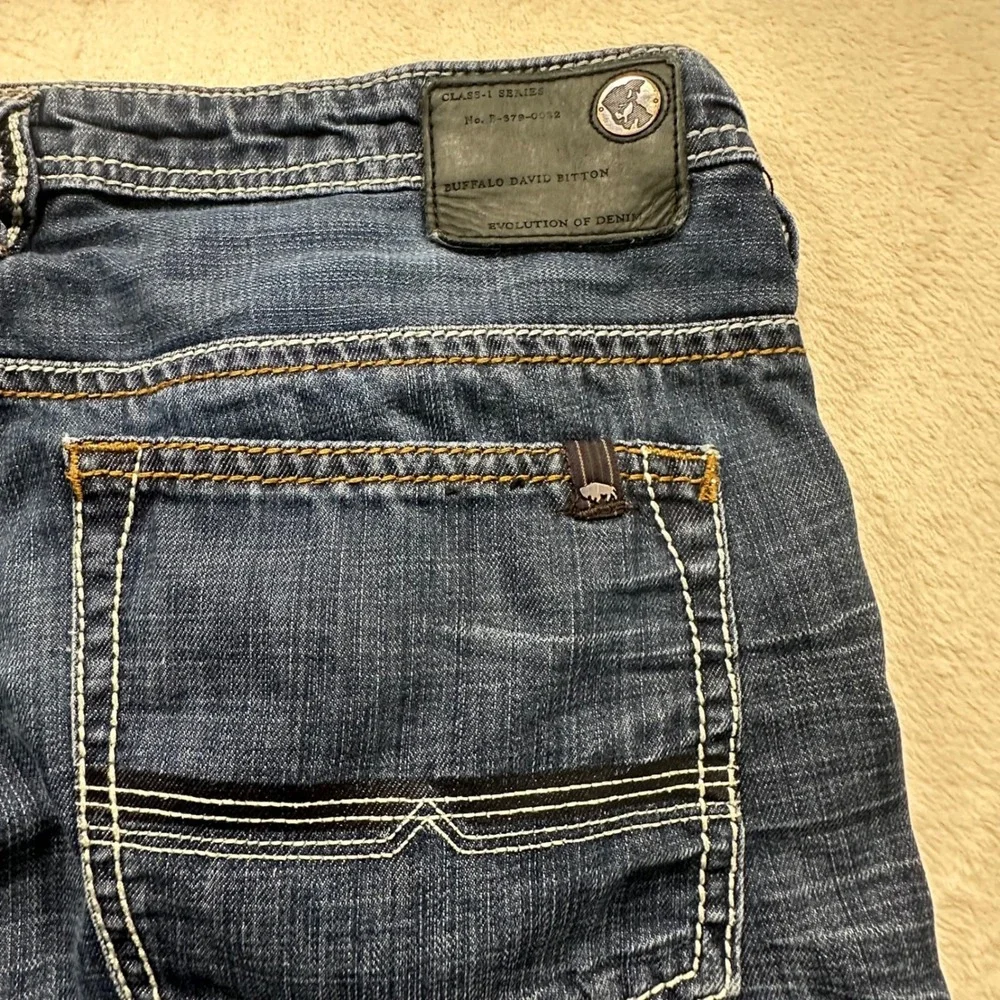 Buffalo David Bitton Driven Basic Straight Jeans Mens 36x34 Blue Medium Wash